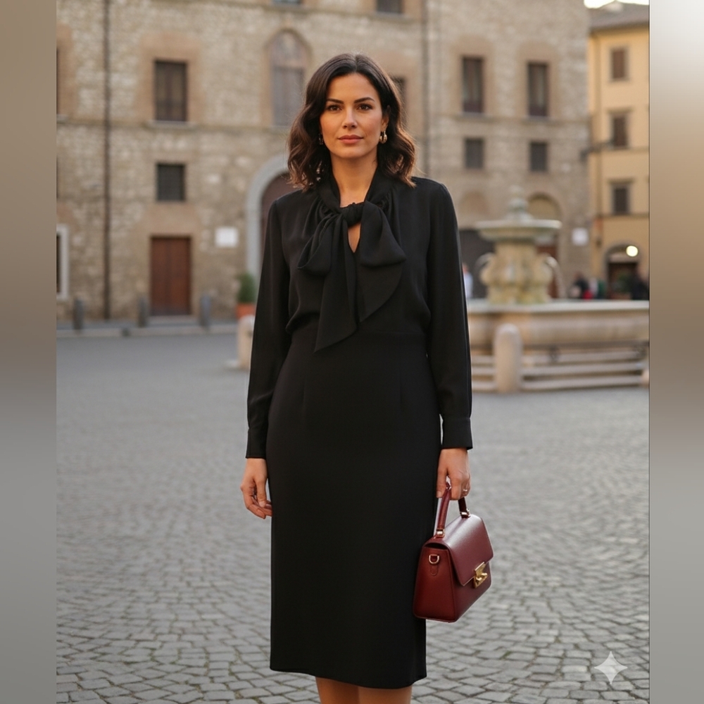 MaxMara ITALIAN midi dress black 8